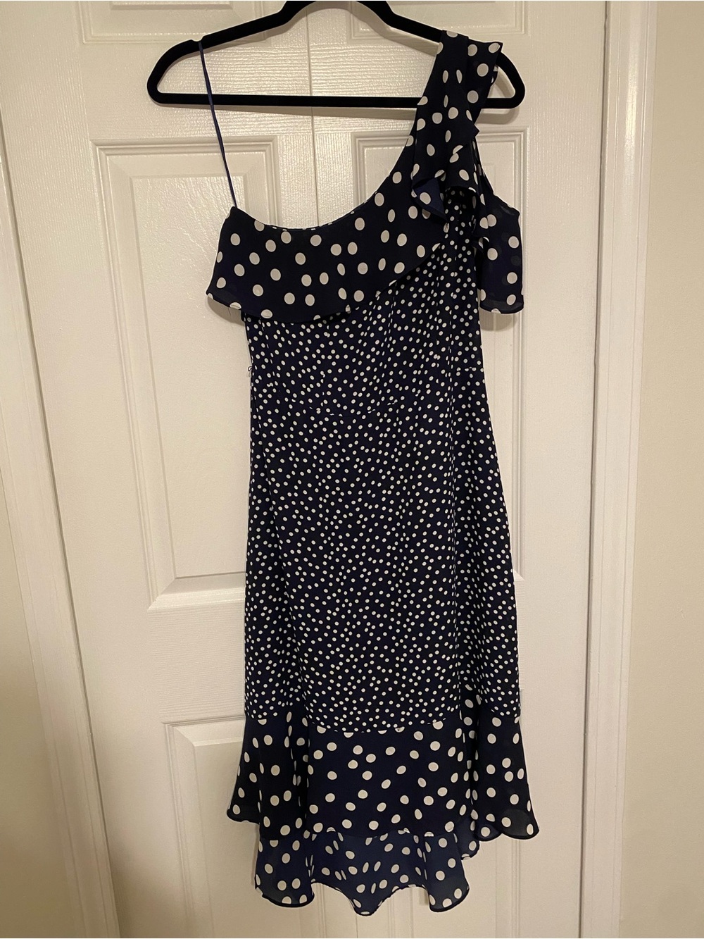 A New Day Navy & White Polka Dot Dress